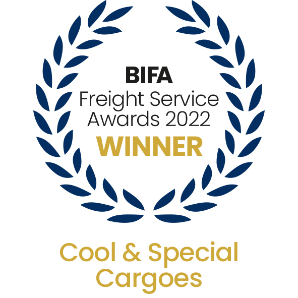 BIFA Freight Service Awards 2022 Winner - Cool and Special Cargoes
